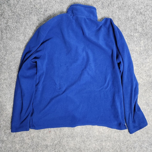 The North Face POLARTEC Classic Quarter Zip‎ Fleece Jacket Men L Blue Pullover - Picture 2 of 7